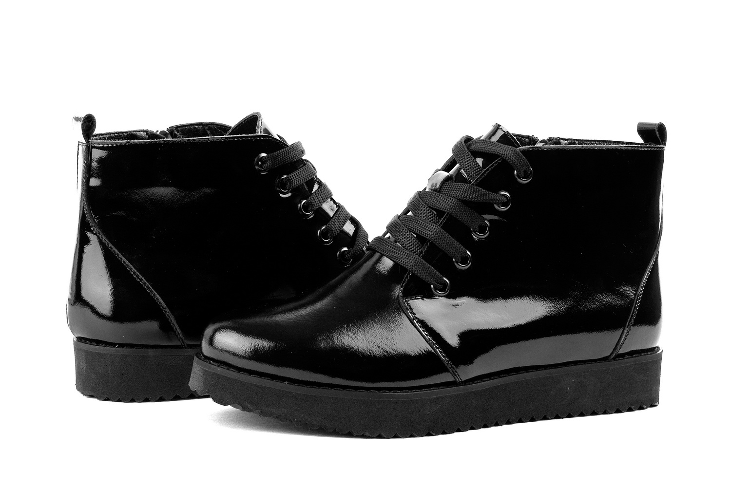 Ботинки женские лаковые Grossi GR456 фото 1 - интернет-магазин обуви Pratik