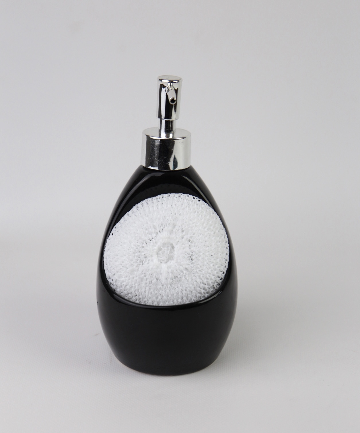 картинка Дозатор для мыла с отделением под губку Черный от магазина Pratik