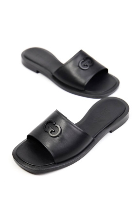 Шлепанцы кожаные Benito 0054/01 new- фото 1 - интернет-магазин обуви Pratik