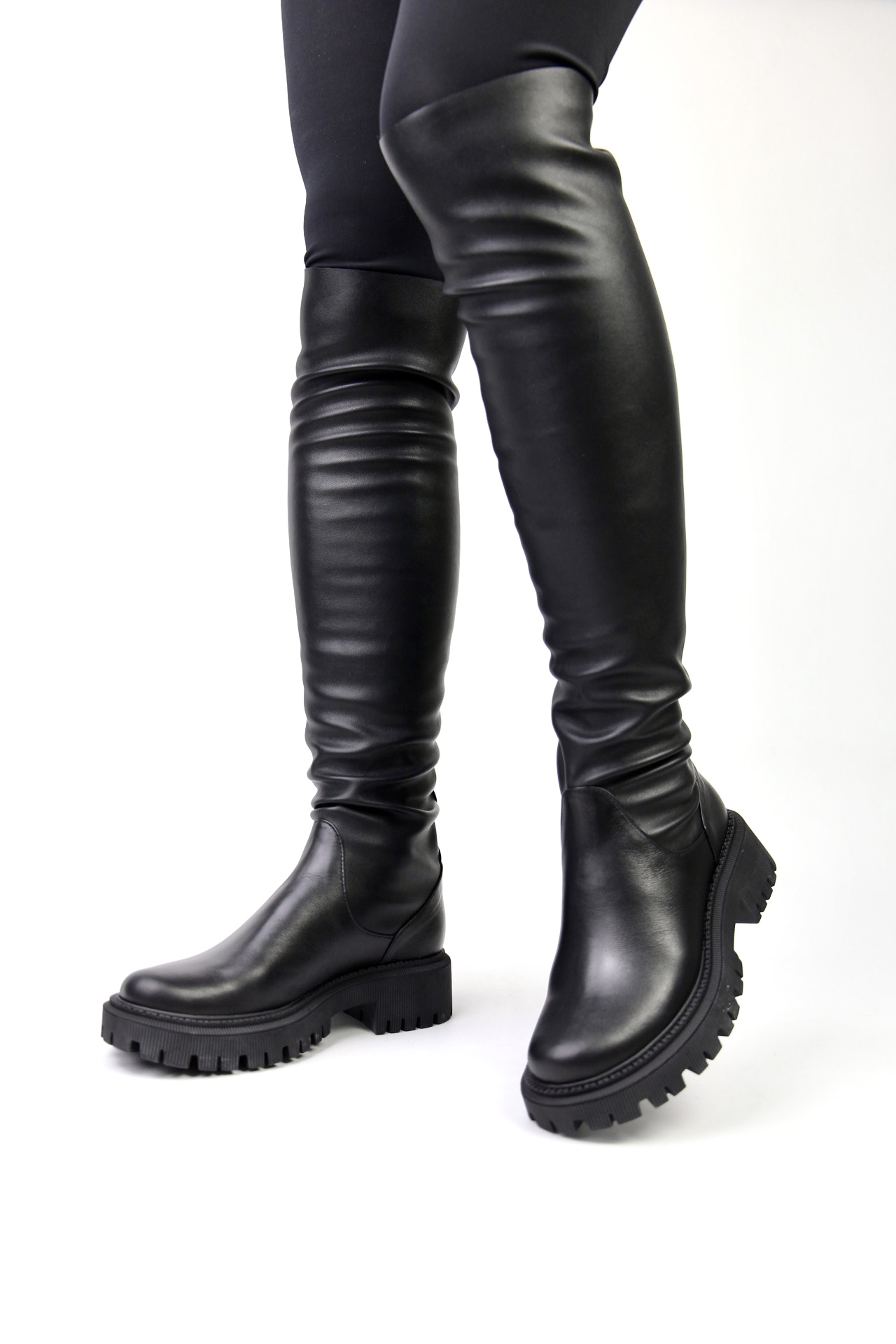 Ботфорты кожаные Benito 5000/01/02 фото 3 - интернет-магазин обуви Pratik