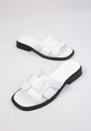 Шлепанцы кожаные Benito 0048-4/06 new- фото 1 - интернет-магазин обуви Pratik