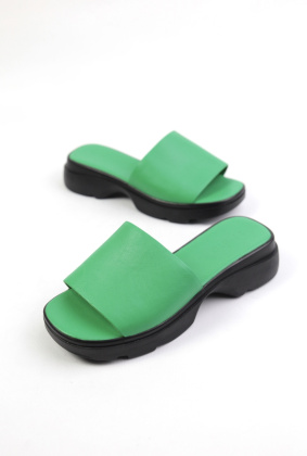 Шлепанцы кожаные Benito 0041-3/70 new- фото 1 - интернет-магазин обуви Pratik