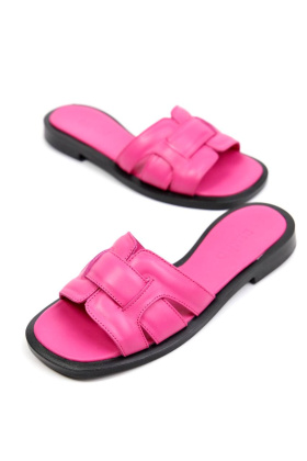 Шлепанцы кожаные Benito 0048/72 new- фото 1 - интернет-магазин обуви Pratik