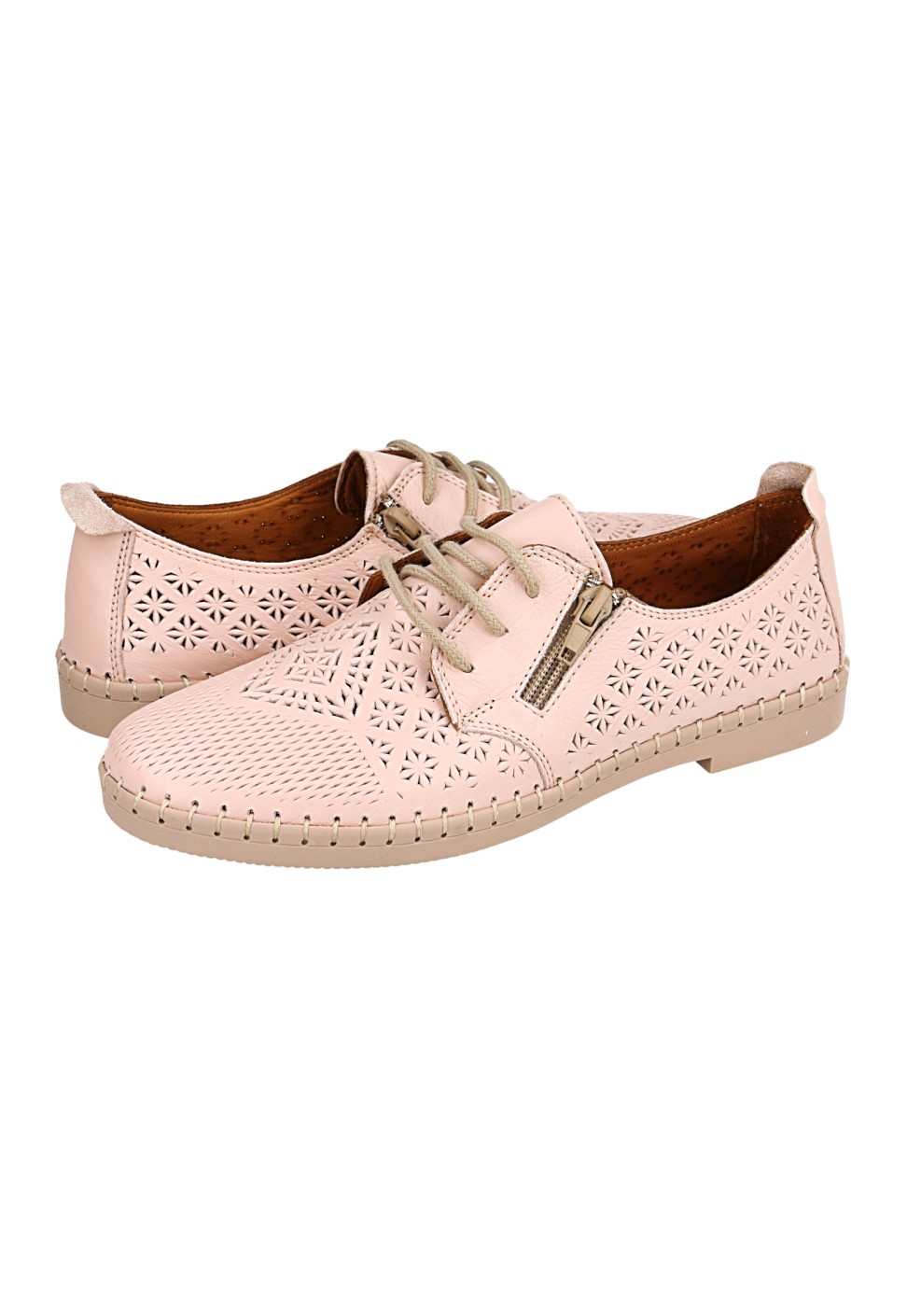 Туфли кожаные Anna Luggi 1110pudra фото 1 - интернет-магазин обуви Pratik