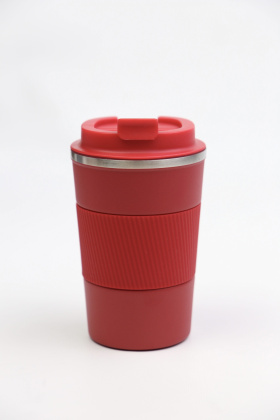 Термокружка вакуумная 380 мл, красная  91/1- фото 1 - интернет-магазин обуви Pratik