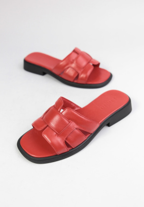 Шлепанцы кожаные Benito 0048-4/11 new- фото 1 - интернет-магазин обуви Pratik