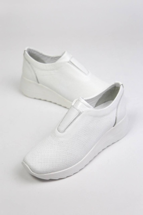 Кроссовки кожаные 470white- фото 1 - интернет-магазин обуви Pratik