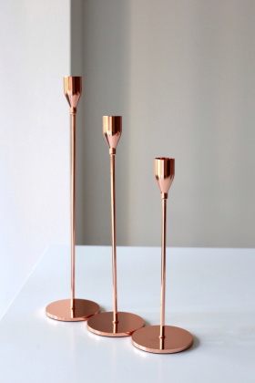 Набор подсвечников розовое золото 3 шт. 66/1- фото 1 - интернет-магазин обуви Pratik