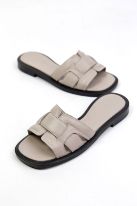 Шлепанцы кожаные Benito 0048/71 new- фото 1 - интернет-магазин обуви Pratik