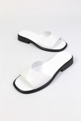 Шлепанцы кожаные Benito 0081/06 new- фото 1 - интернет-магазин обуви Pratik