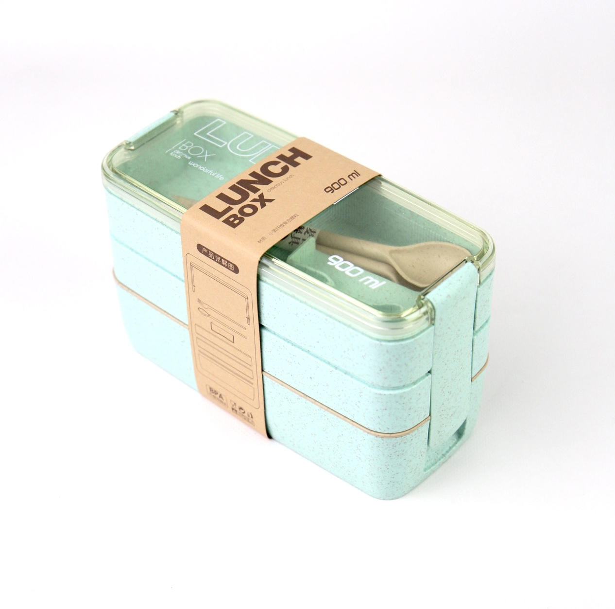 картинка Ланч-бокс 900 мл Зеленый от магазина Pratik