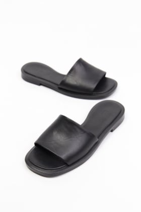 Шлепанцы кожаные Benito 0041/01 new- фото 1 - интернет-магазин обуви Pratik