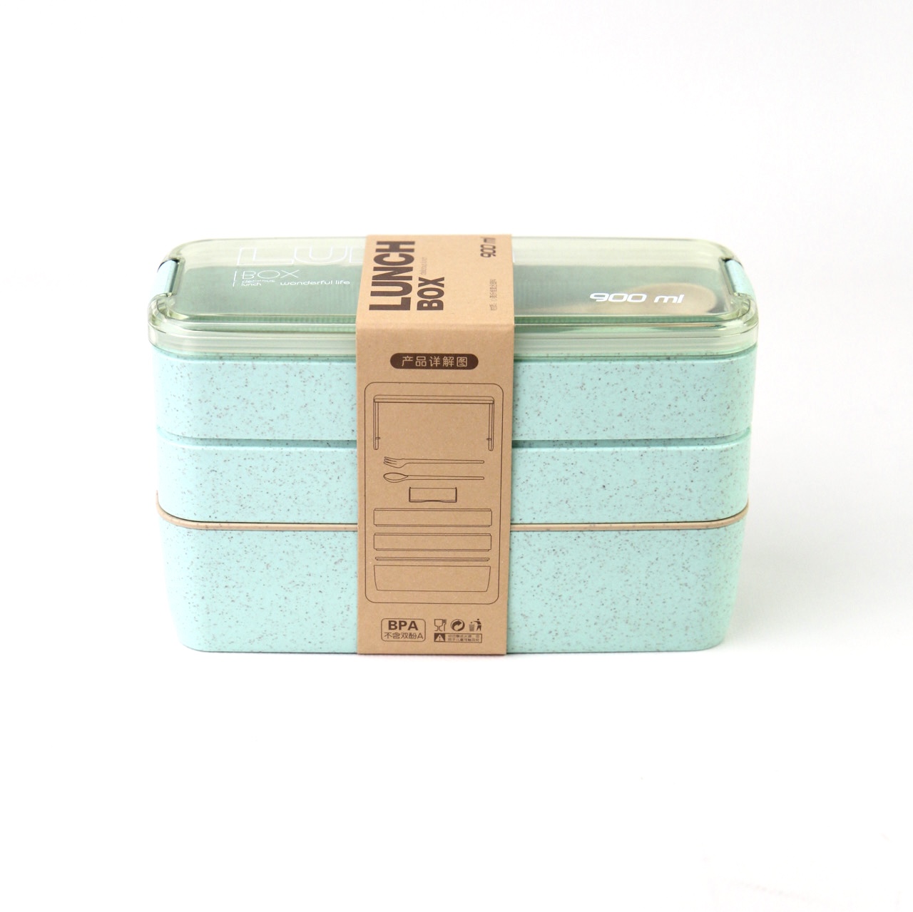 картинка Ланч-бокс 900 мл Зеленый от магазина Pratik