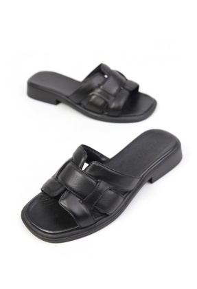 Шлепанцы кожаные Benito 0048-4/01 new- фото 1 - интернет-магазин обуви Pratik